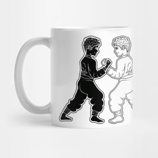 children facing each other Mug